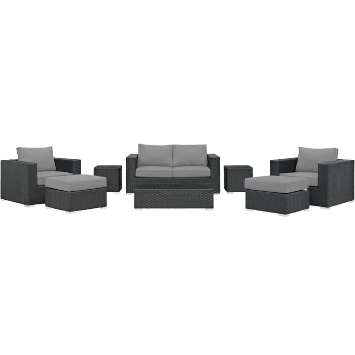 Sojourn 8 Piece Outdoor Patio Sunbrella� Sectional Set