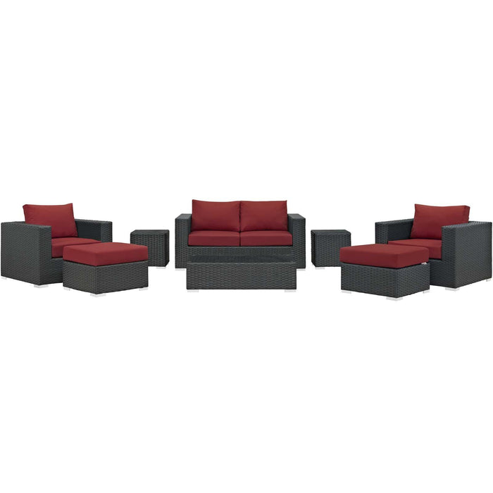 Sojourn 8 Piece Outdoor Patio Sunbrella� Sectional Set