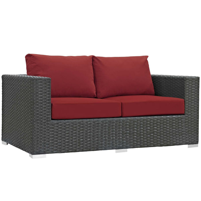 Sojourn 5 Piece Outdoor Patio Sunbrella� Sectional Set