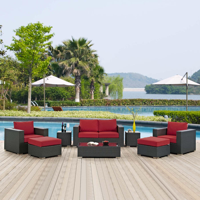 Sojourn 8 Piece Outdoor Patio Sunbrella� Sectional Set