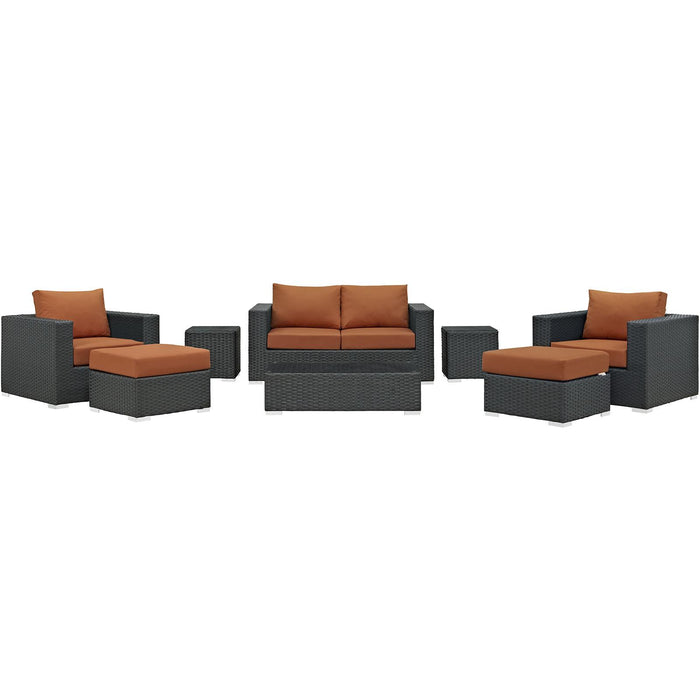 Sojourn 8 Piece Outdoor Patio Sunbrella� Sectional Set