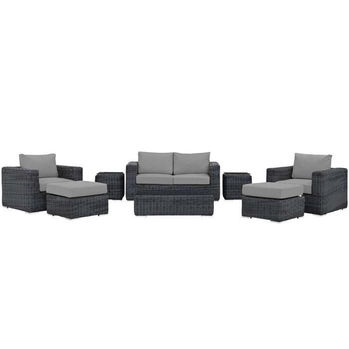 Summon 8 Piece Outdoor Patio Sunbrella� Sectional Set