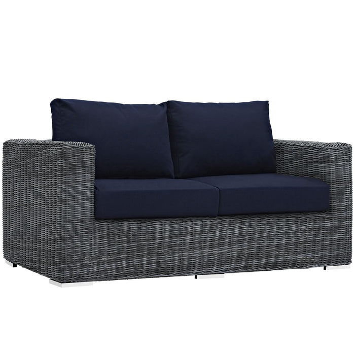 Summon 5 Piece Outdoor Patio Sunbrella� Sectional Set