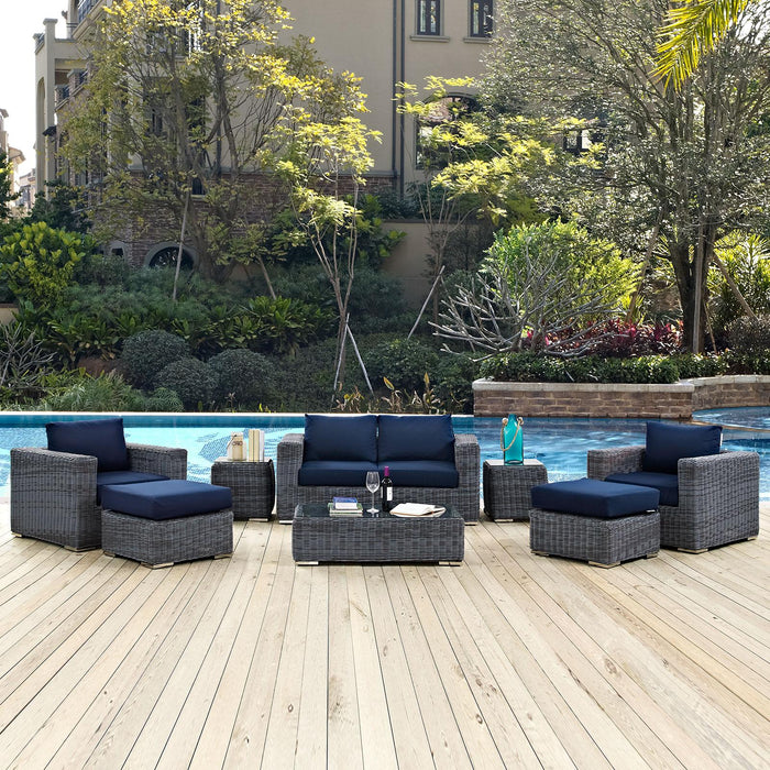 Summon 8 Piece Outdoor Patio Sunbrella� Sectional Set