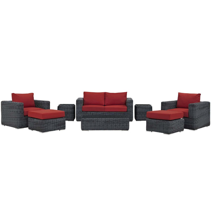 Summon 8 Piece Outdoor Patio Sunbrella� Sectional Set