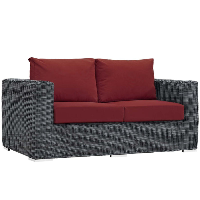 Summon 5 Piece Outdoor Patio Sunbrella� Sectional Set