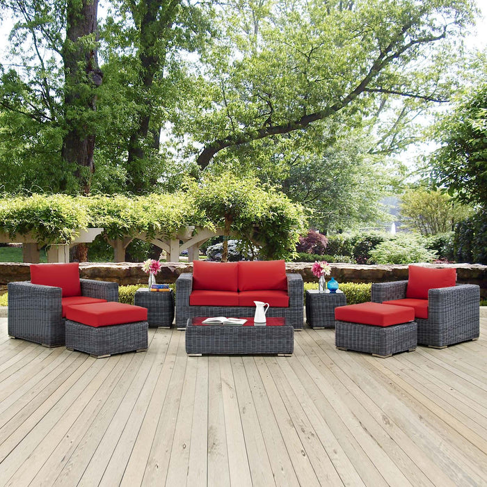 Summon 8 Piece Outdoor Patio Sunbrella� Sectional Set