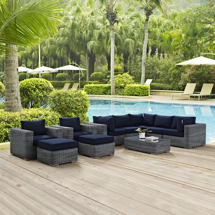 Summon 10 Piece Outdoor Patio Sunbrella� Sectional Set