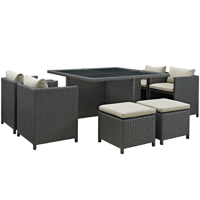 Sojourn 9 Piece Outdoor Patio Sunbrella� Dining Set image