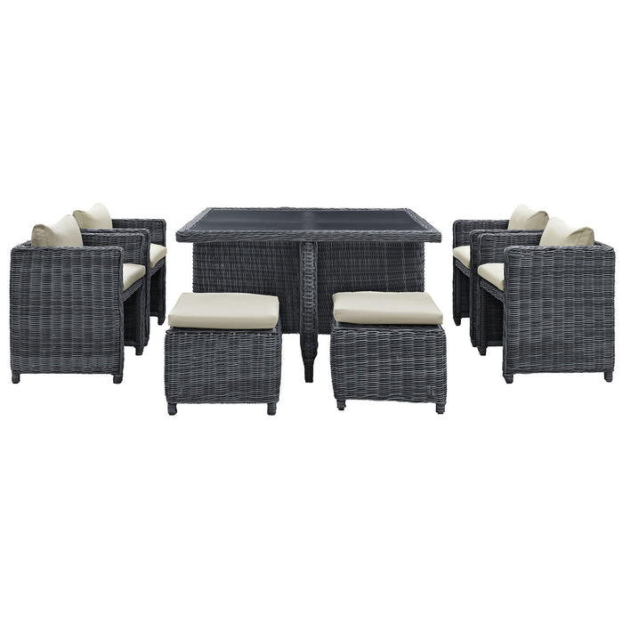 Summon 9 Piece Outdoor Patio Sunbrella� Dining Set