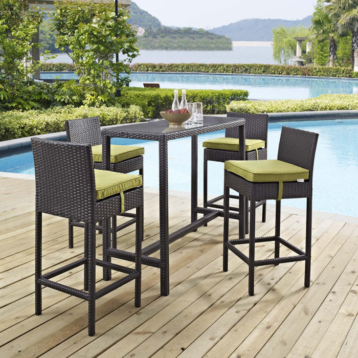 Convene 5 Piece Outdoor Patio Pub Set