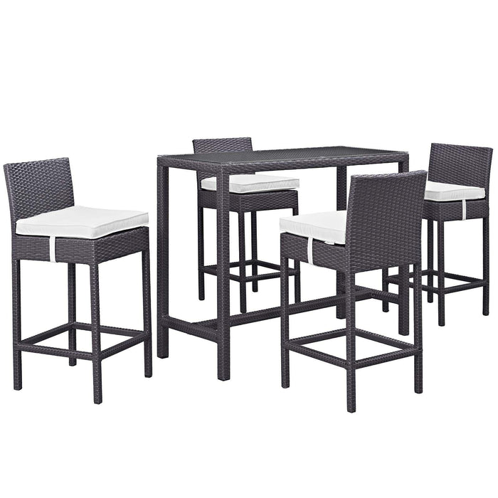 Convene 5 Piece Outdoor Patio Pub Set