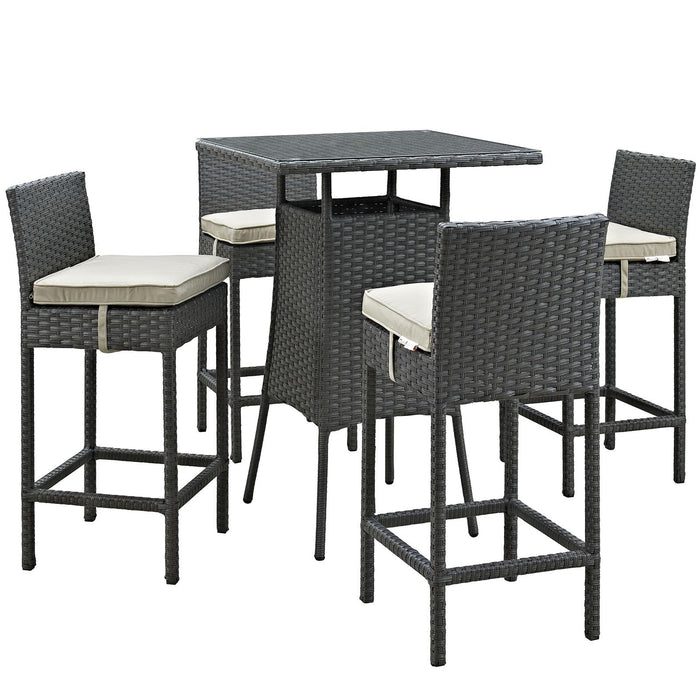 Sojourn 5 Piece Outdoor Patio Sunbrella� Pub Set image