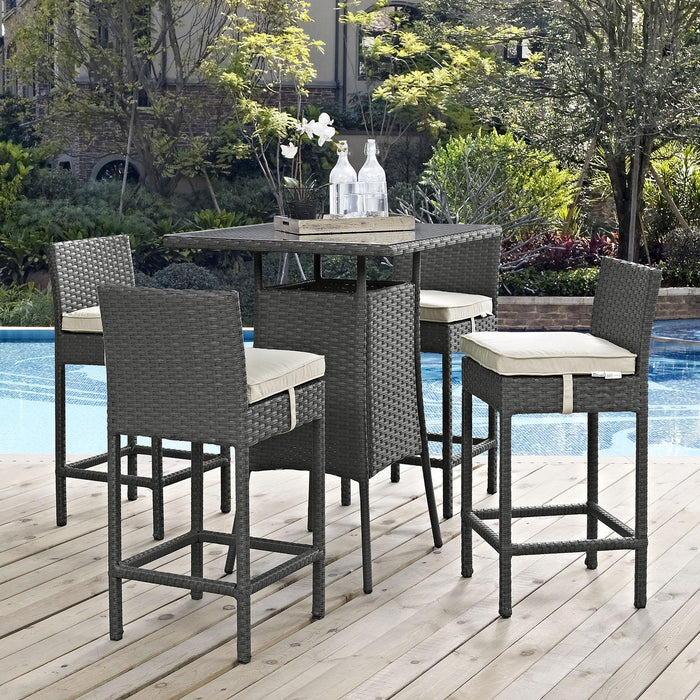 Sojourn 5 Piece Outdoor Patio Sunbrella� Pub Set