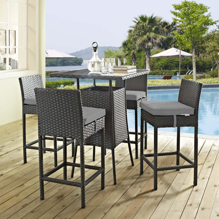 Sojourn 5 Piece Outdoor Patio Sunbrella� Pub Set