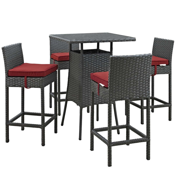 Sojourn 5 Piece Outdoor Patio Sunbrella� Pub Set