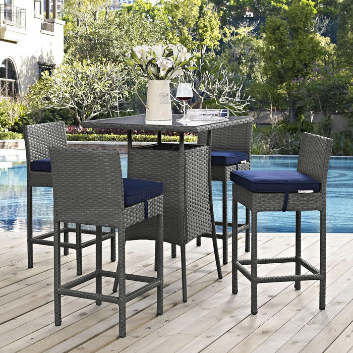 Sojourn 5 Piece Outdoor Patio Sunbrella� Pub Set