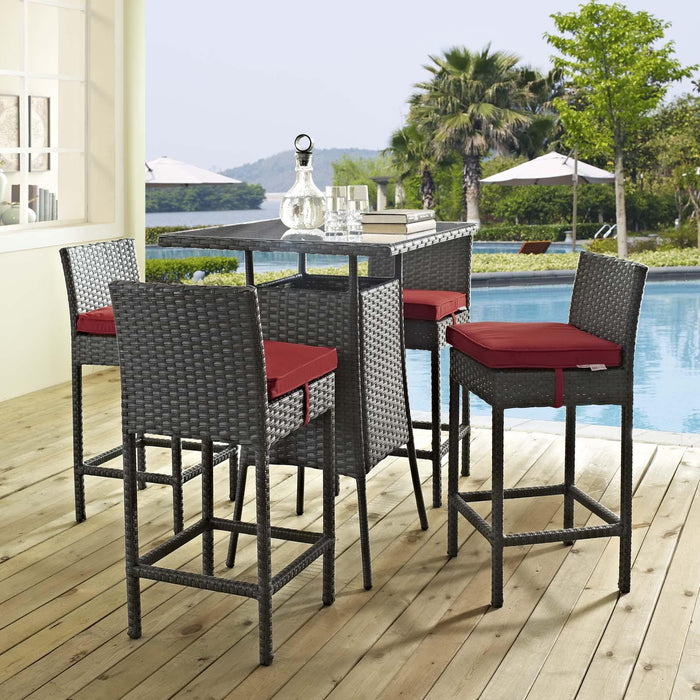 Sojourn 5 Piece Outdoor Patio Sunbrella� Pub Set