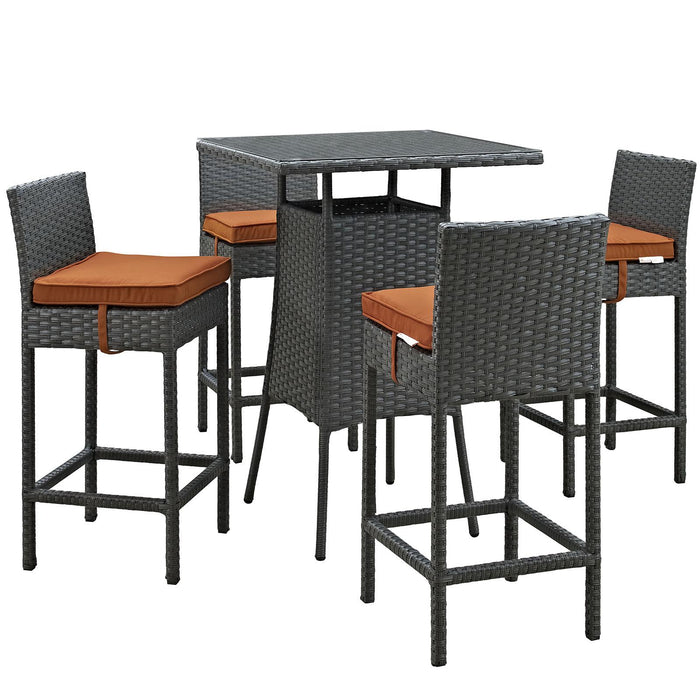 Sojourn 5 Piece Outdoor Patio Sunbrella� Pub Set