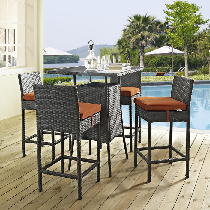 Sojourn 5 Piece Outdoor Patio Sunbrella� Pub Set