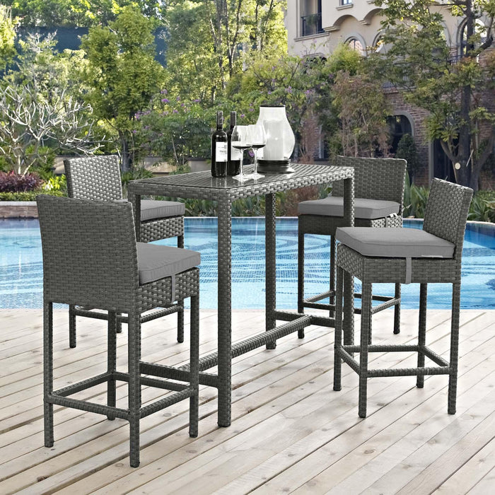 Sojourn 5 Piece Outdoor Patio Sunbrella� Pub Set