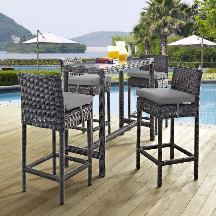 Summon 5 Piece Outdoor Patio Sunbrella� Pub Set