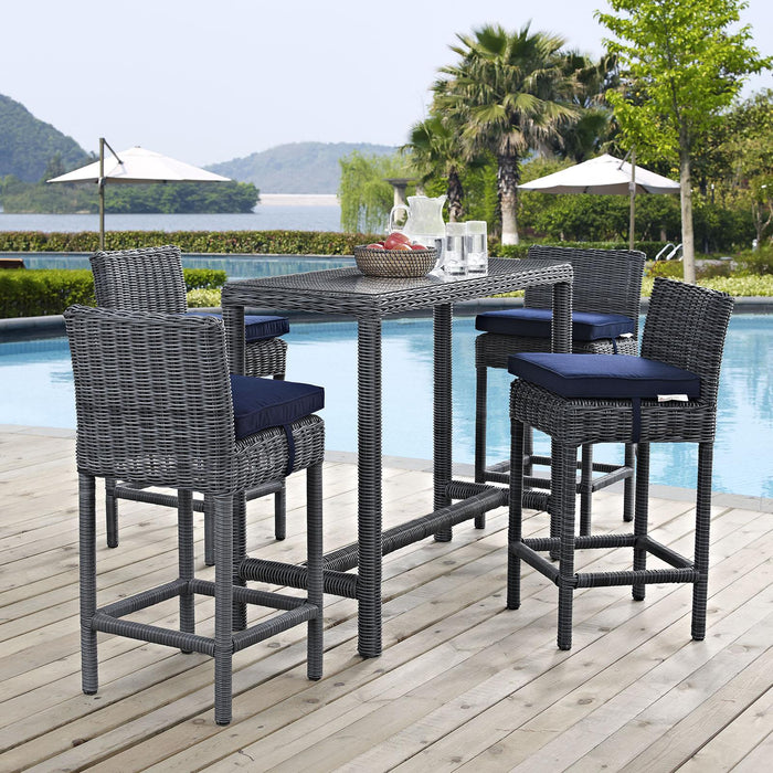 Summon 5 Piece Outdoor Patio Sunbrella� Pub Set