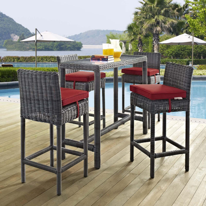 Summon 5 Piece Outdoor Patio Sunbrella� Pub Set