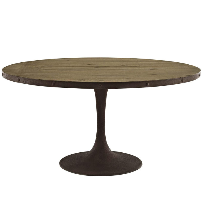 Drive 60" Round Wood Top Dining Table image