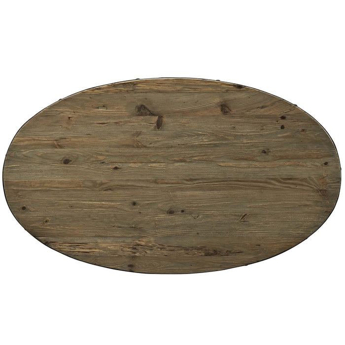 Drive 60" Oval Wood Top Dining Table