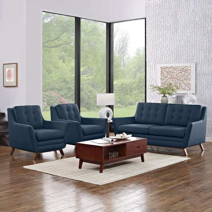 Beguile 3 Piece Upholstered Fabric Living Room Set