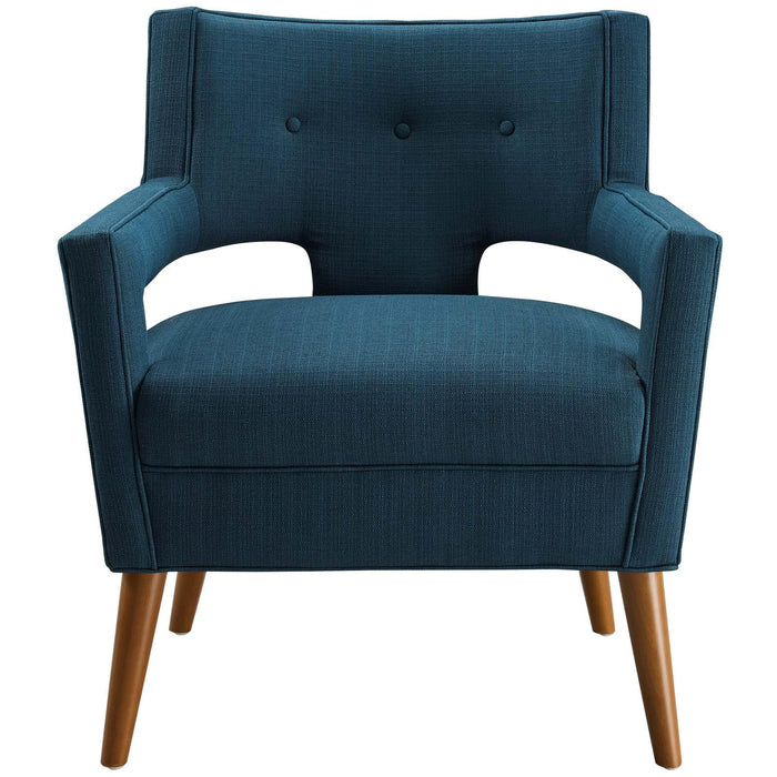 Sheer Upholstered Fabric Armchair