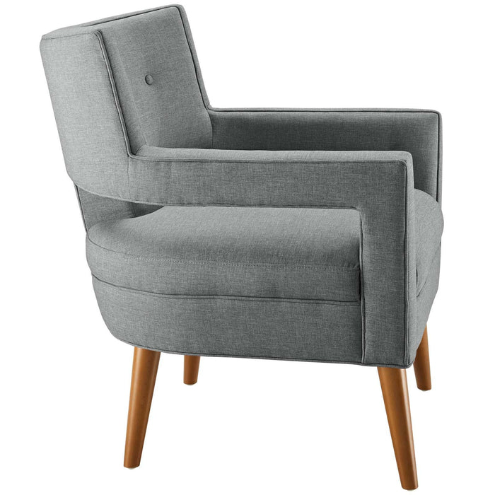 Sheer Upholstered Fabric Armchair