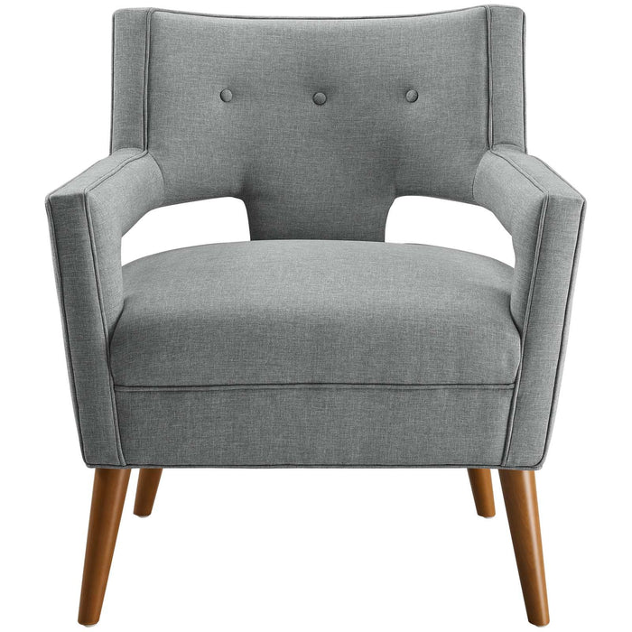 Sheer Upholstered Fabric Armchair