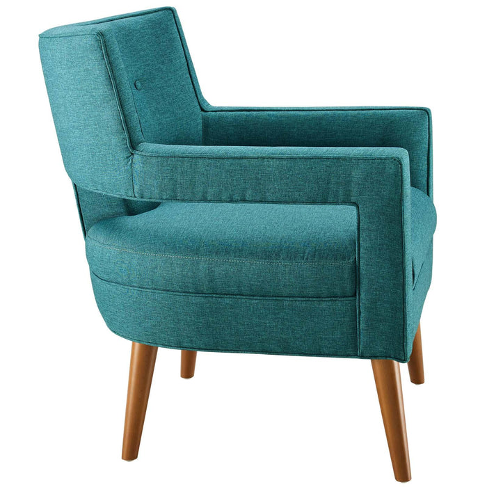 Sheer Upholstered Fabric Armchair