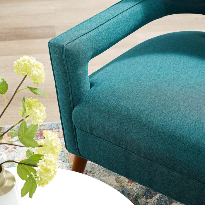 Sheer Upholstered Fabric Armchair