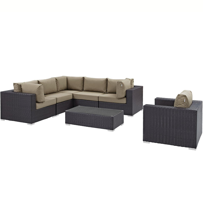 Convene 7 Piece Outdoor Patio Sectional Set