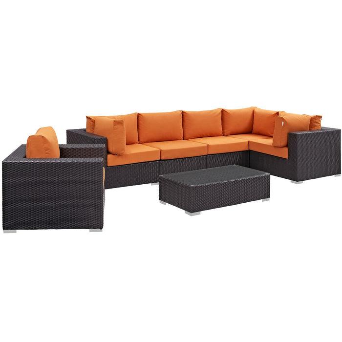 Convene 7 Piece Outdoor Patio Sectional Set