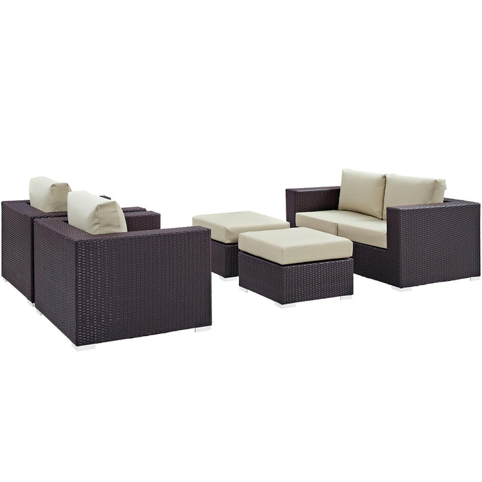 Convene 5 Piece Outdoor Patio Sofa Set