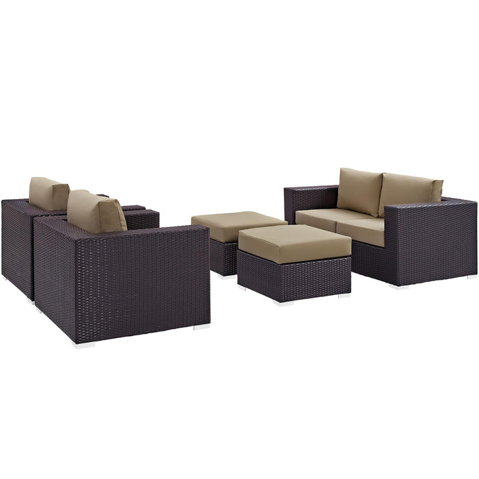 Convene 5 Piece Outdoor Patio Sofa Set