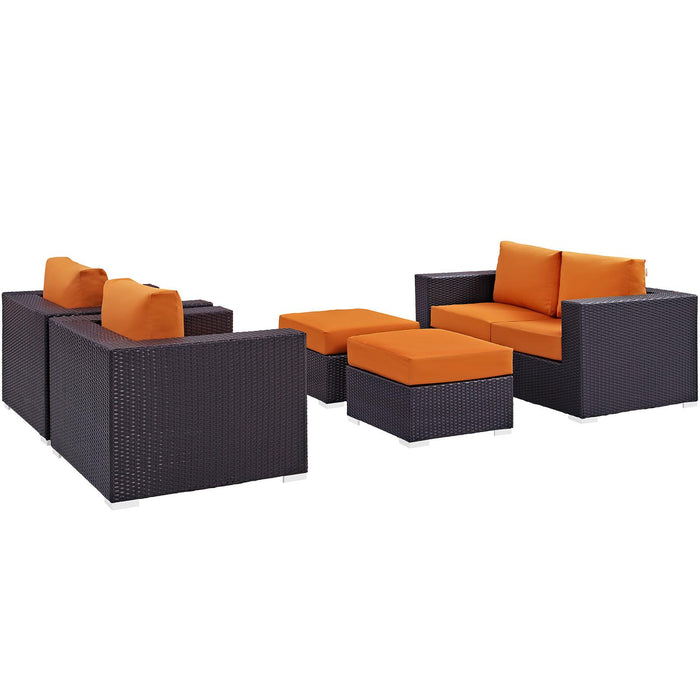 Convene 5 Piece Outdoor Patio Sofa Set