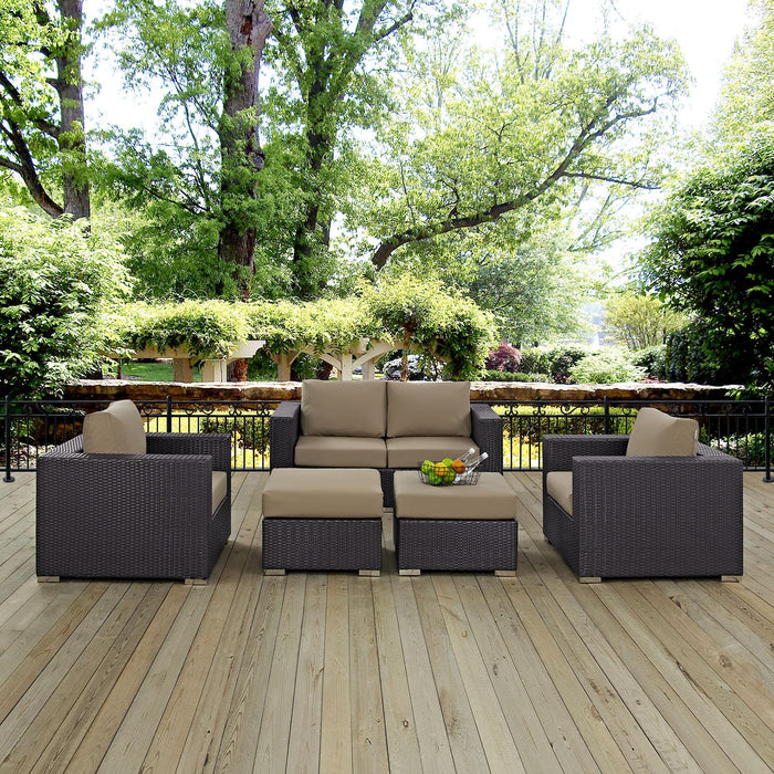 Convene 5 Piece Outdoor Patio Sofa Set