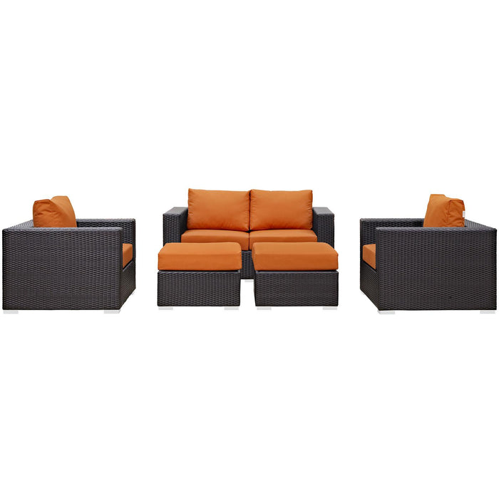 Convene 5 Piece Outdoor Patio Sofa Set