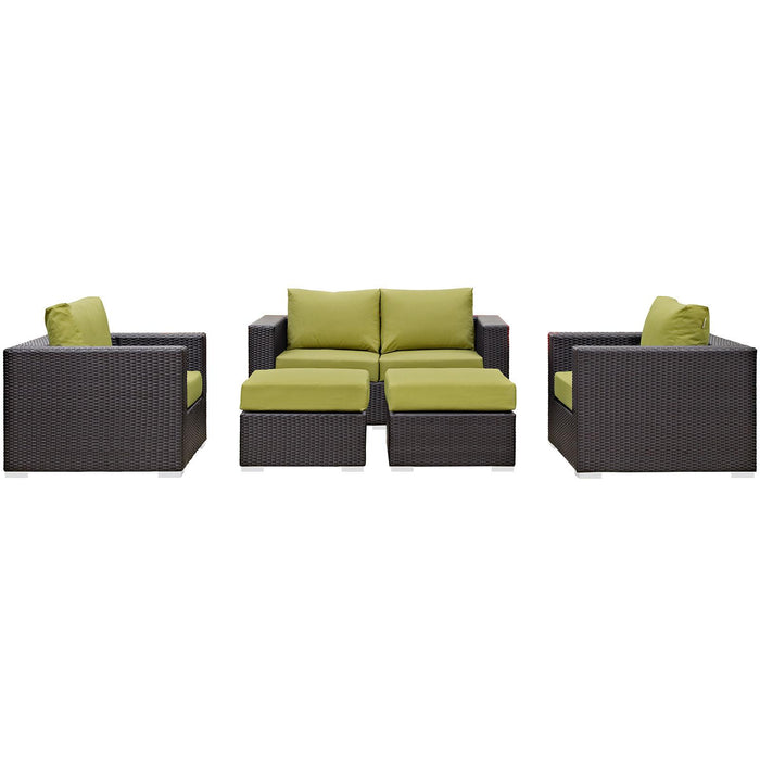 Convene 5 Piece Outdoor Patio Sofa Set