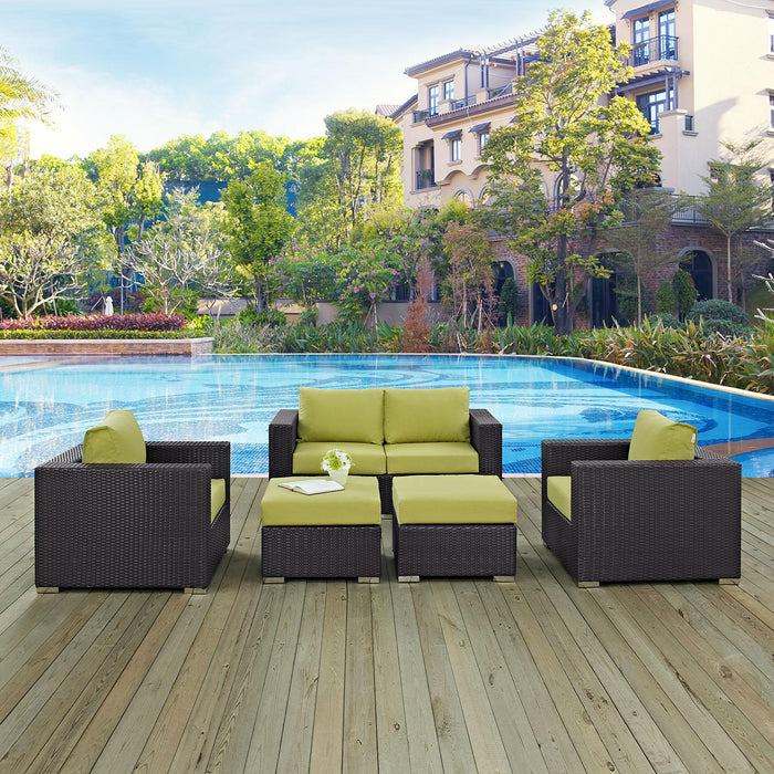 Convene 5 Piece Outdoor Patio Sofa Set