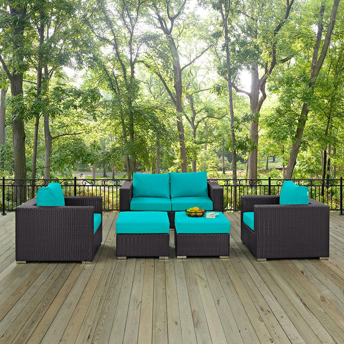 Convene 5 Piece Outdoor Patio Sofa Set