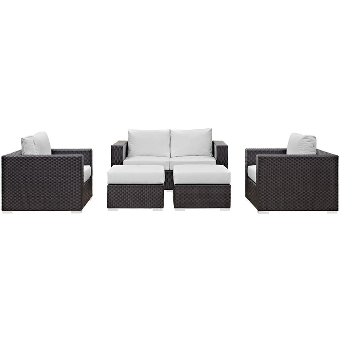 Convene 5 Piece Outdoor Patio Sofa Set