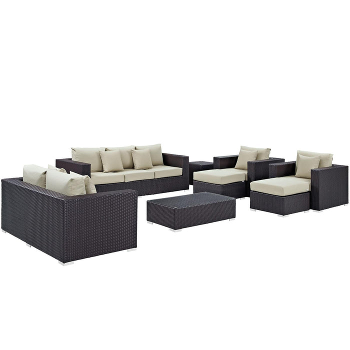 Convene 9 Piece Outdoor Patio Sofa Set image