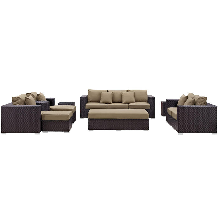 Convene 9 Piece Outdoor Patio Sofa Set