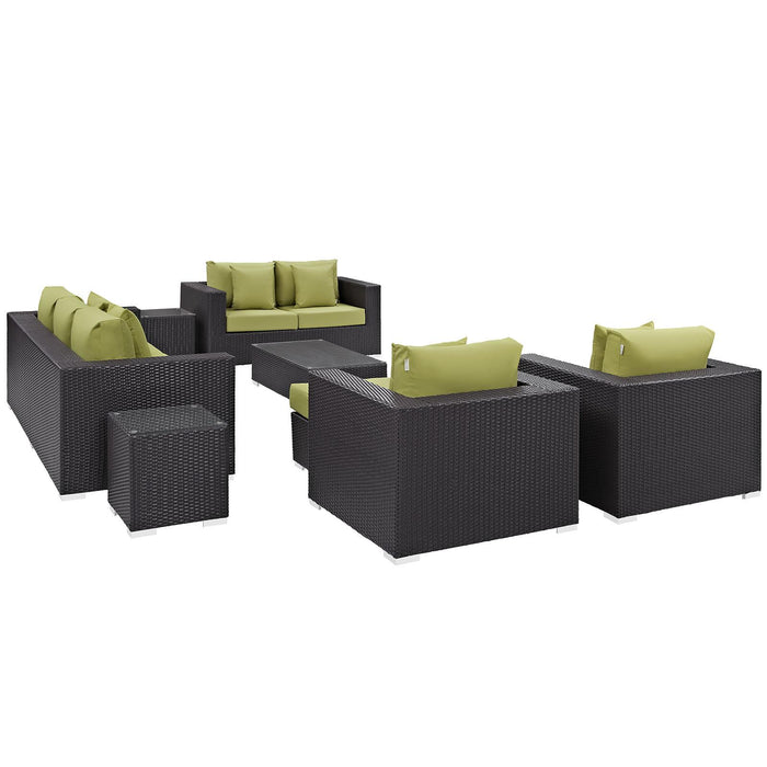 Convene 9 Piece Outdoor Patio Sofa Set